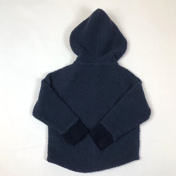 Patagonia Baby Retro Pile Fleece Snap Navy Blue Jacket Hooded Size 3T 61146 - Picture 8 of 10